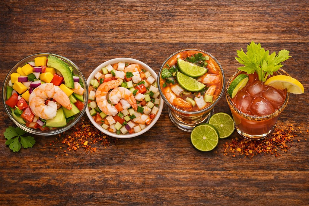 platillos y bebidas tropicales de cocteles Iker, los mejores y con la receta tradicional en Cancún.