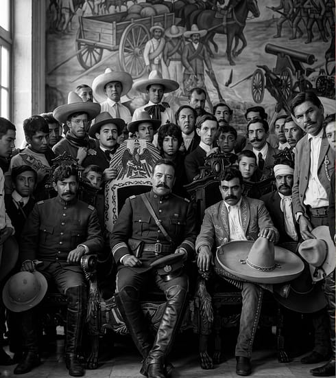 Ilustración histórica de la Revolución Mexicana para el artículo de la Revista YO CANCÚN, Quintana Roo.
